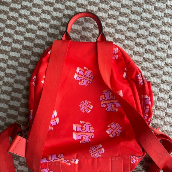 Tory Burch Red & Pink Backpack! Like New! - Picture 10 of 10